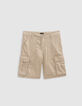 Bermuda RELAXED beige forme battle garçon-4