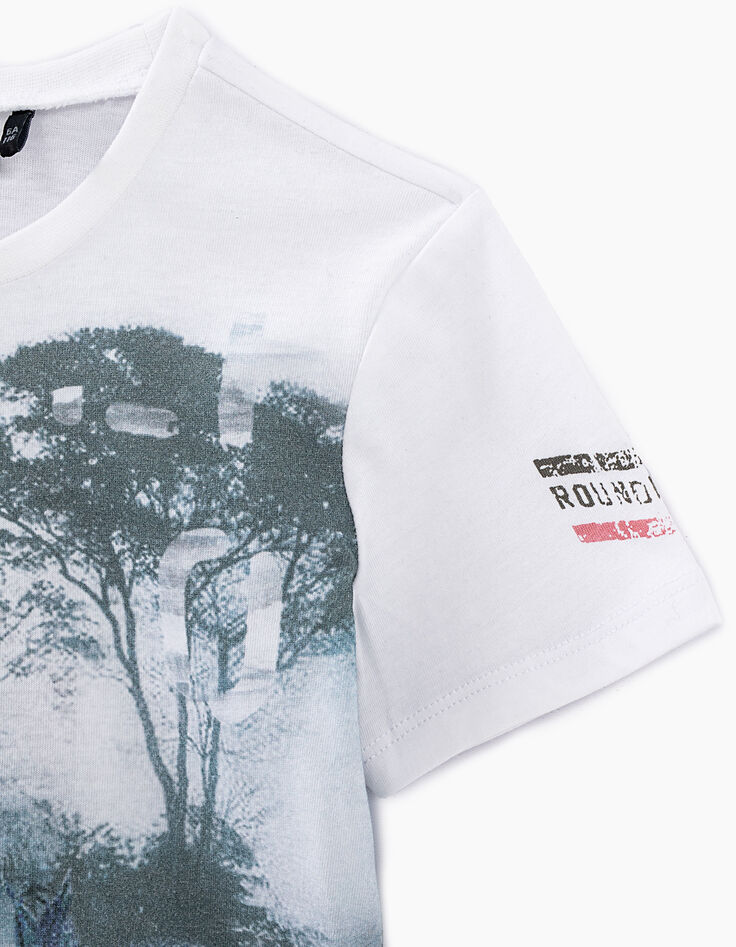 Boys' optical white jungle graphic T-shirt-5 Boys' optical white jungle graphic T-shirt-5