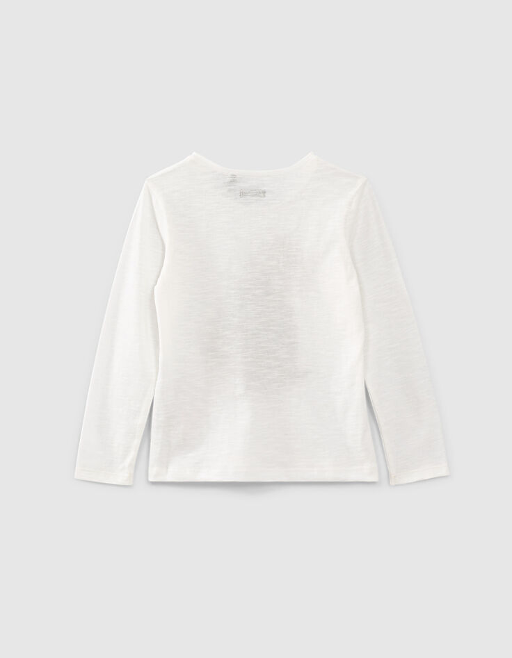 Girls’ white rock leopard image T-shirt-3 Girls’ white rock leopard image T-shirt-3