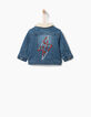Veste en jean à col sherpa et broderie bébé garçon-2