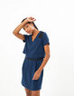 Vestido marino efecto óptico adorno tachuelas I.Code-3