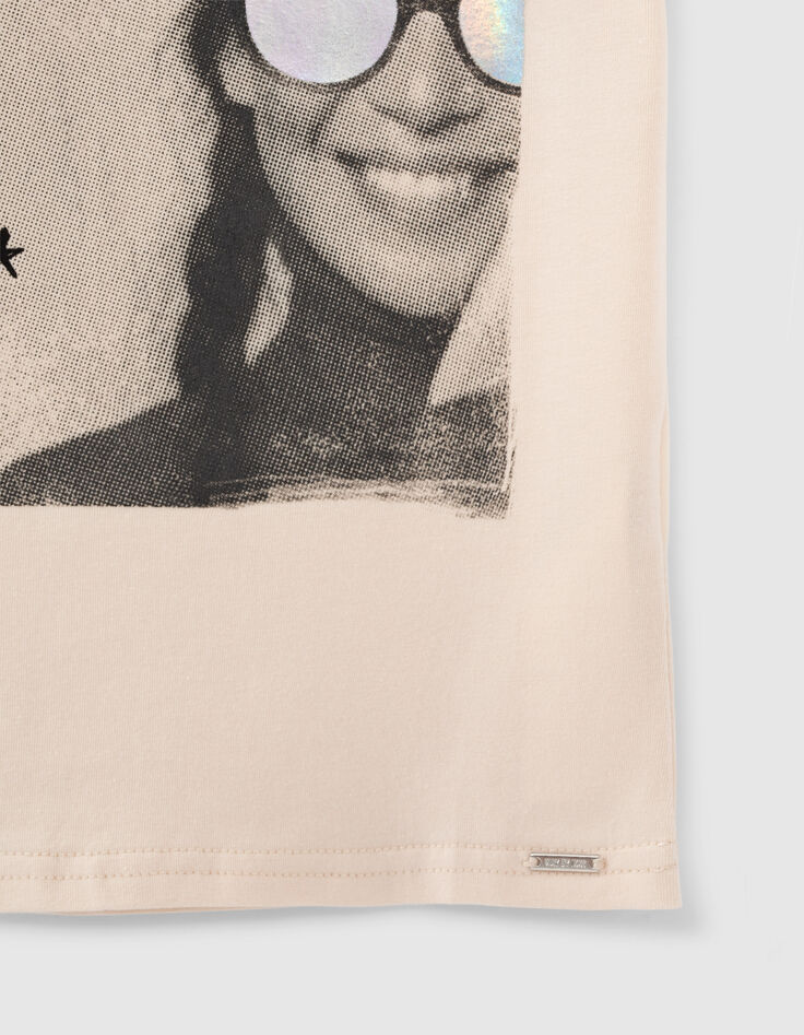 T-shirt cropped mastic visuel fille et message fille-5