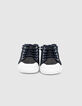 Baskets navy et gris à blasons bébé garçon -4