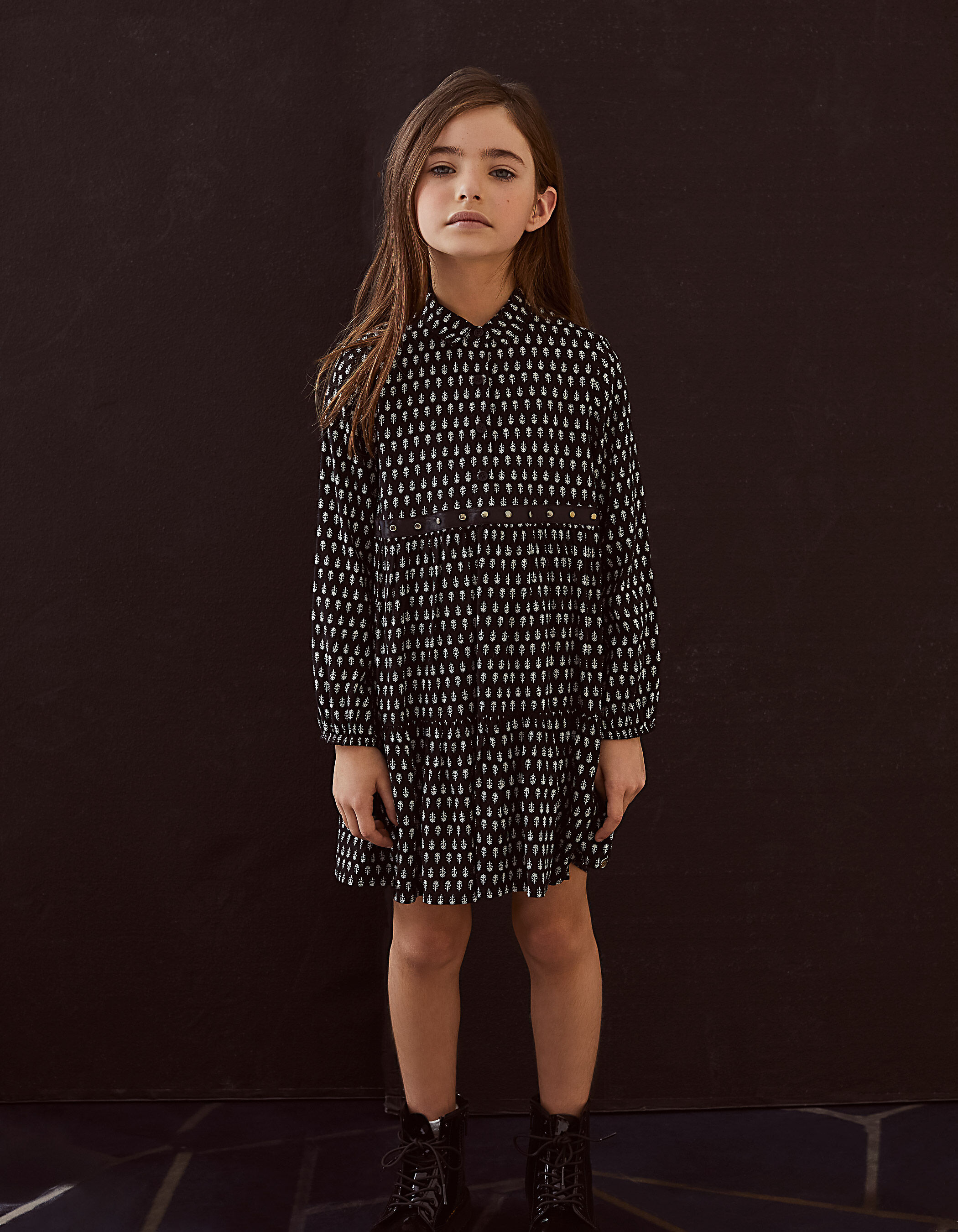 Girls black shirt dress deals