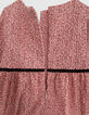 Rosa Kleid Biowolle Blümchen faux-uni Baby Mädchen-7