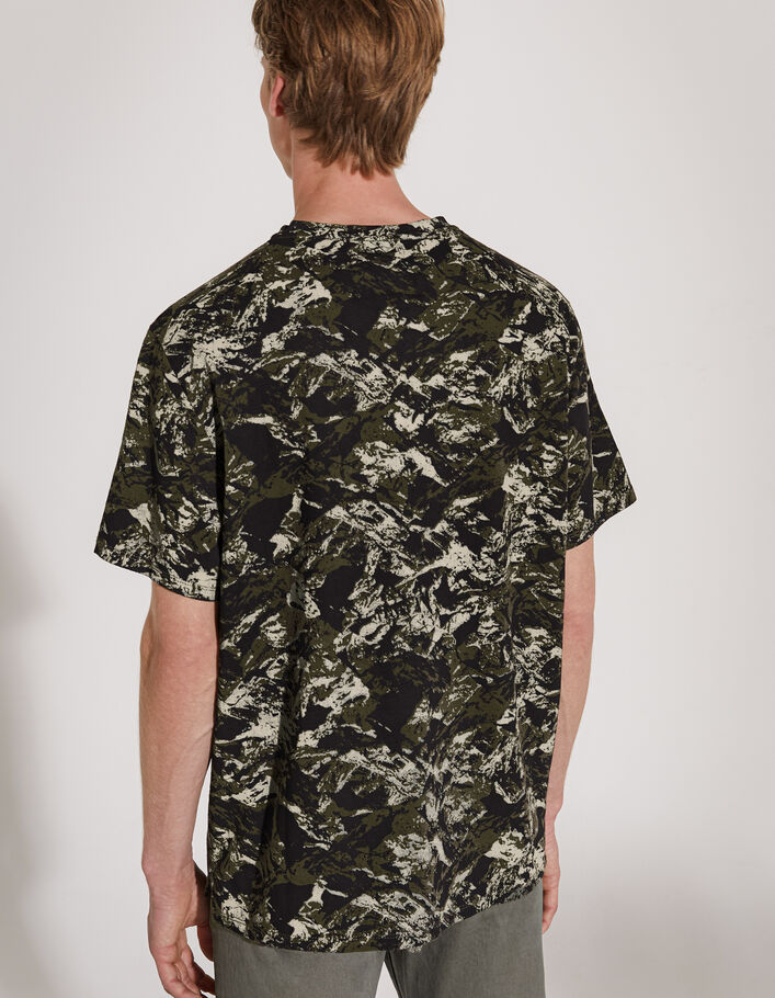 Khaki Herren-T-Shirt mit Camouflageprint - IKKS