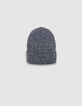 Gorro azul punto acanalado vuelta hombre-5 Gorro azul punto acanalado vuelta hombre-5