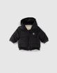 Doudoune réversible navy et Sherpa blanc bébé garçon-1