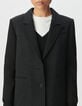Abrigo gris bimaterial mangas negras mujer-4 Abrigo gris bimaterial mangas negras mujer-4