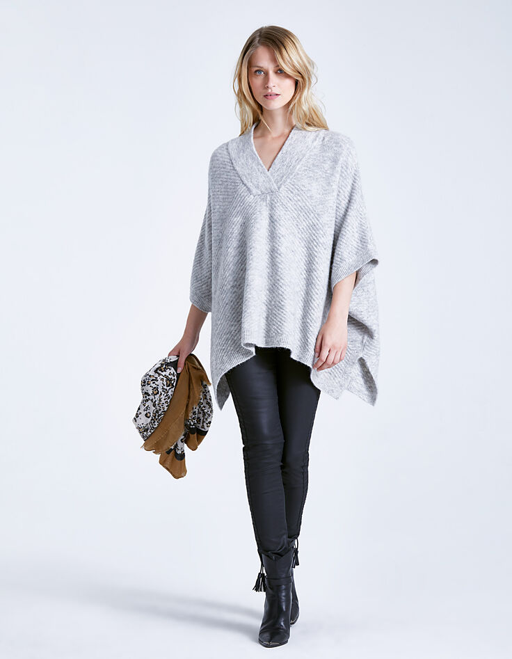 Poncho punto tricot-6