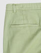 Men's green slim-fit chino shorts-8