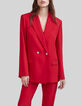 Veste de costume coquelicot croisée Femme-2