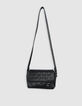 Schwarze gesteppte Handtasche Mädchen, recycelt, Stern-1