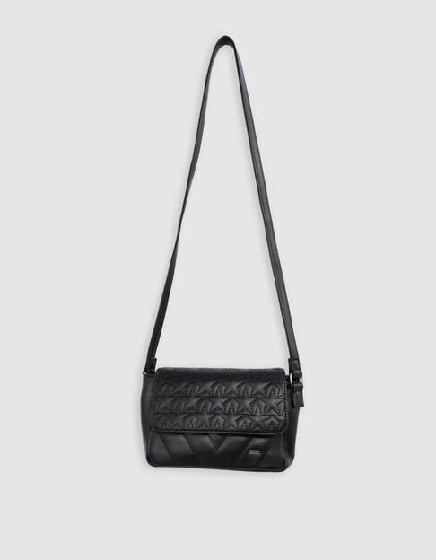 Girl's black recycled star quilted handbag - IKKS