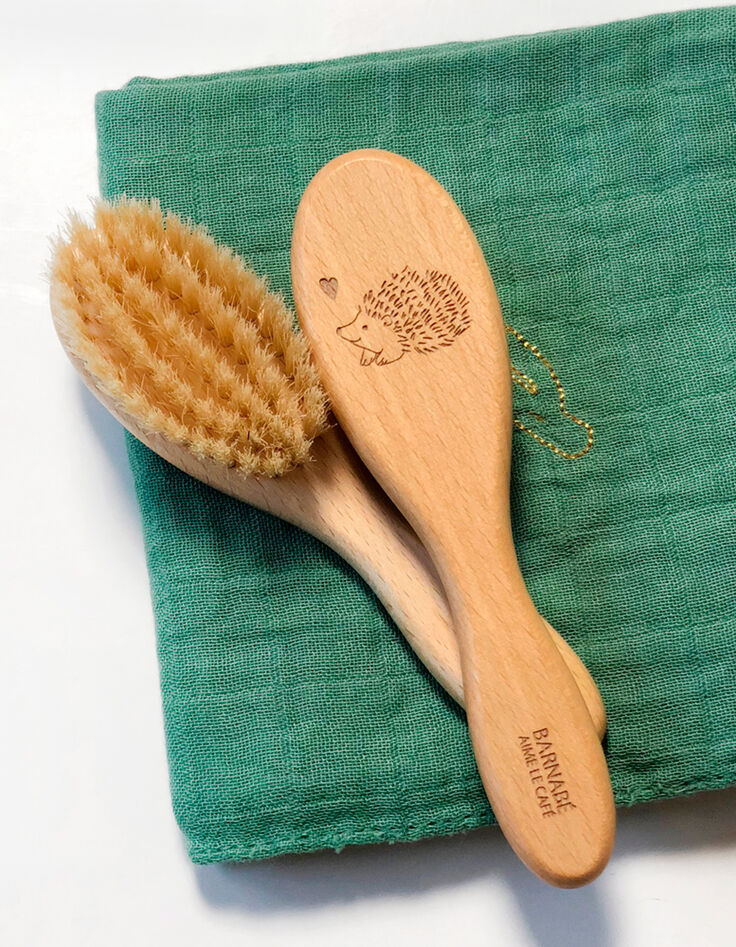Brosse à cheveux en bois BARNABE AIME LE CAFE-2
