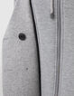 Manteau long gris parmenture amovible Femme-7
