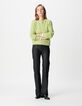 Women&rsquo;s cable knit merino wool sweater with round neck-1