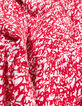 Rode jurk tagprint met volants Dames-5