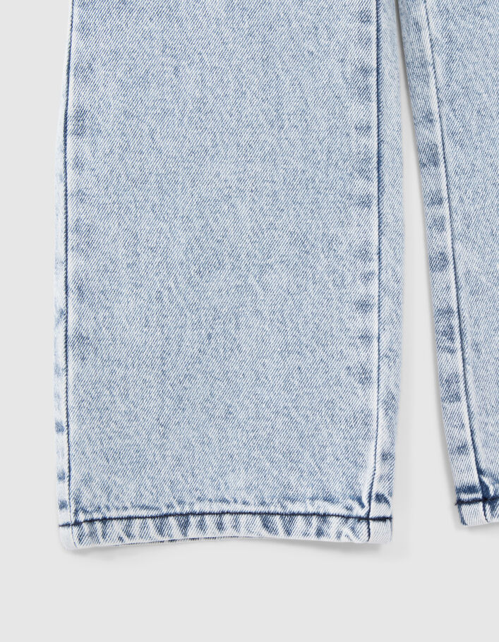 Girls' blue wide leg jeans with scarf belt - IKKS