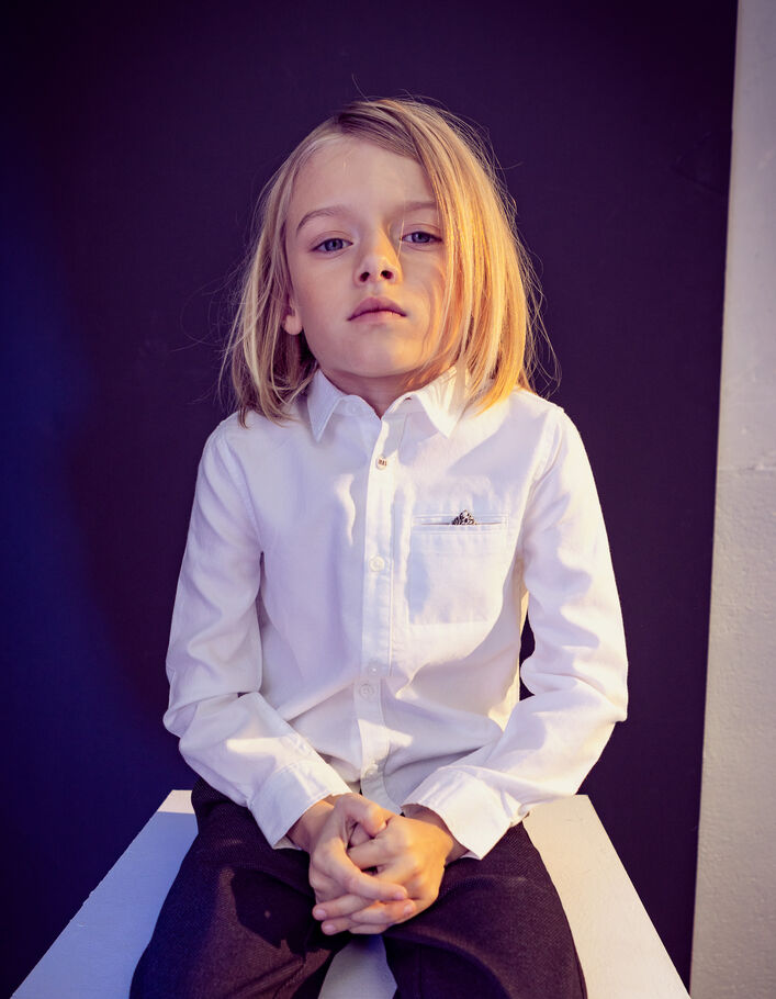 Chemise blanche cérémonie avec pochette garçon - IKKS