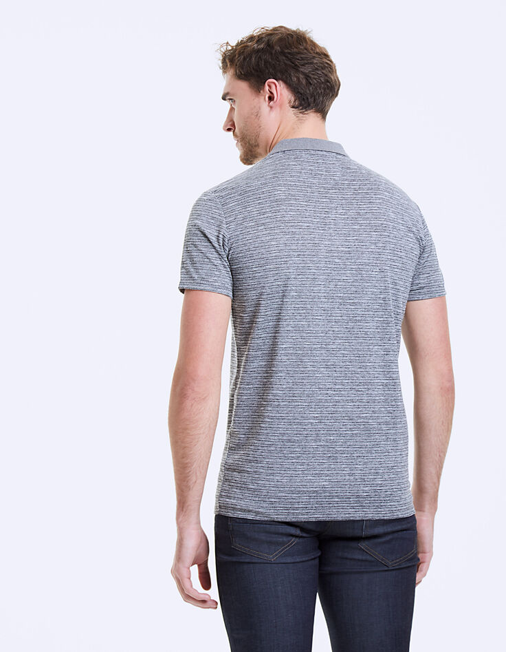 Polo gris falso liso Hombre-3