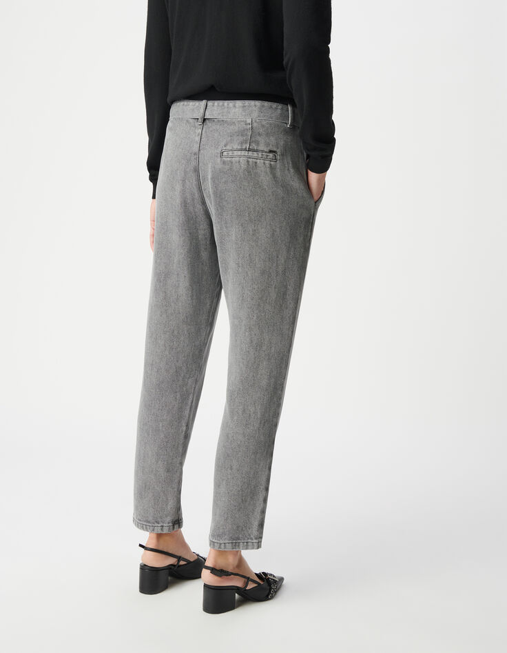Vaqueros baggy grises Lyocell® cropped mujer-3