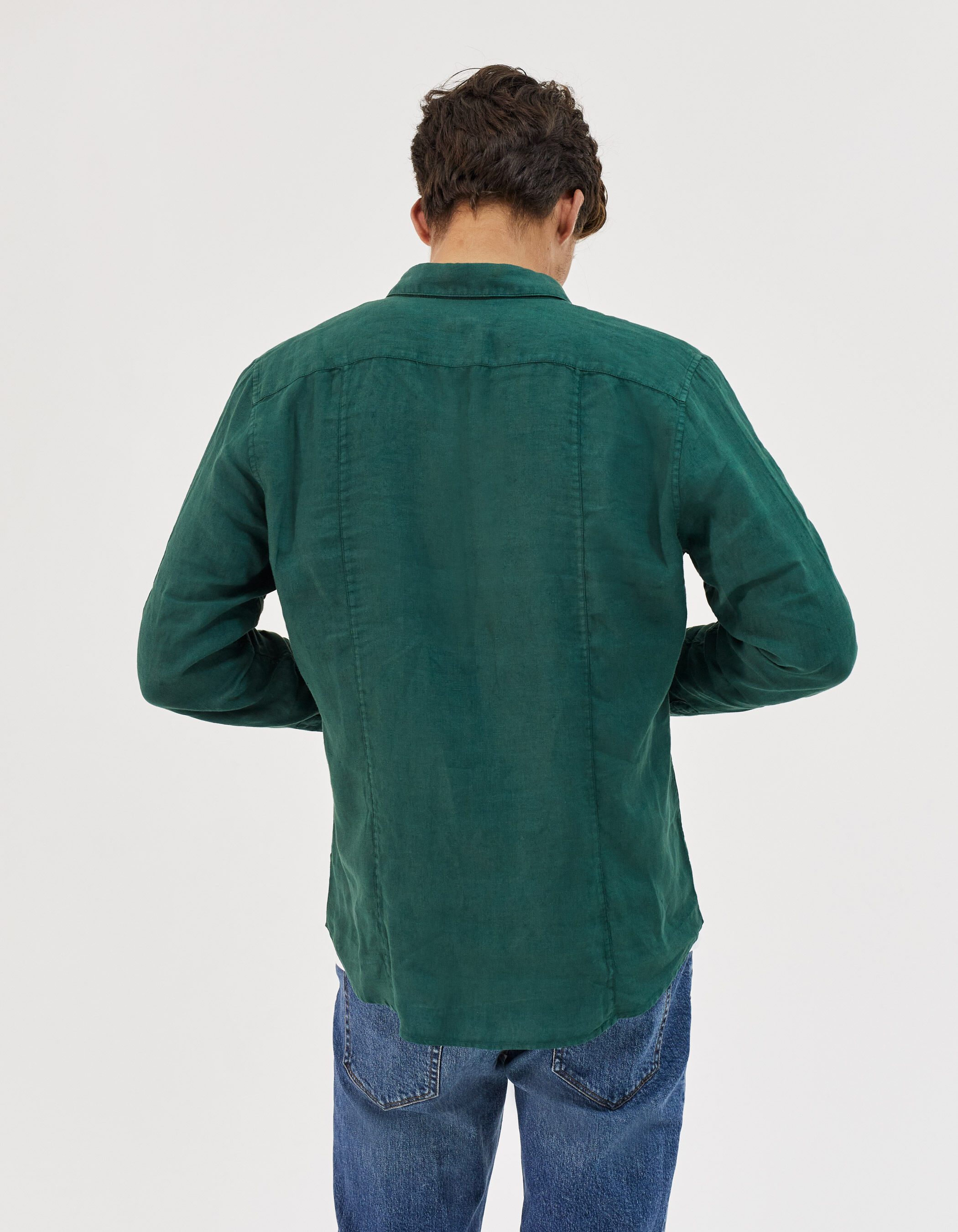Chemise SLIM c ladon en lin Homme