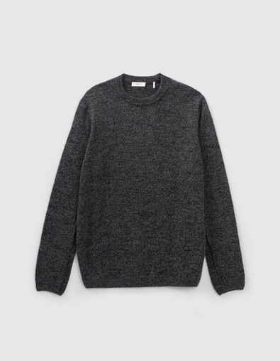 Jersey negro punto moulin&eacute; cuello redondo hombre - IKKS