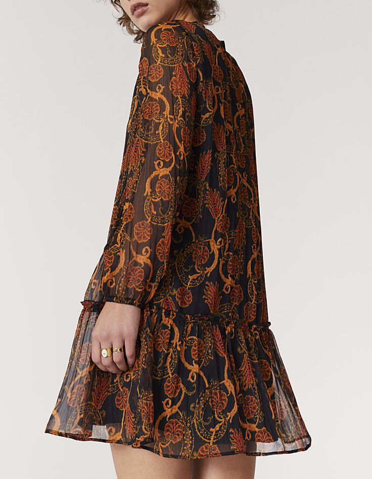 Robe en voile imprimé fleur des sables femme-3