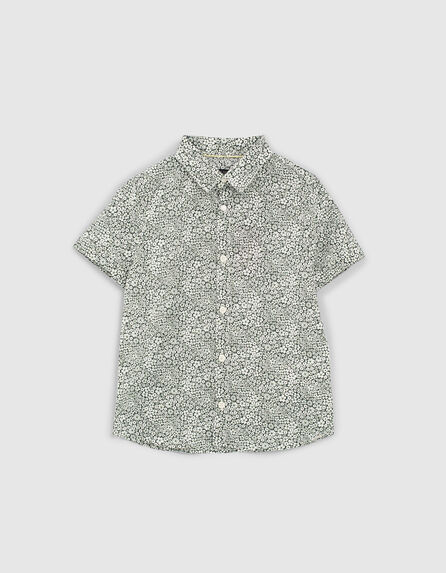 Boys’ lichen flowery Liberty fabric shirt 