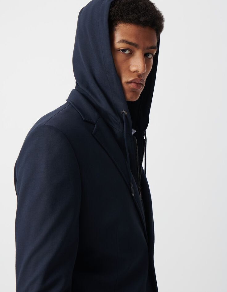 Veste marine avec parementure amovible Homme-4