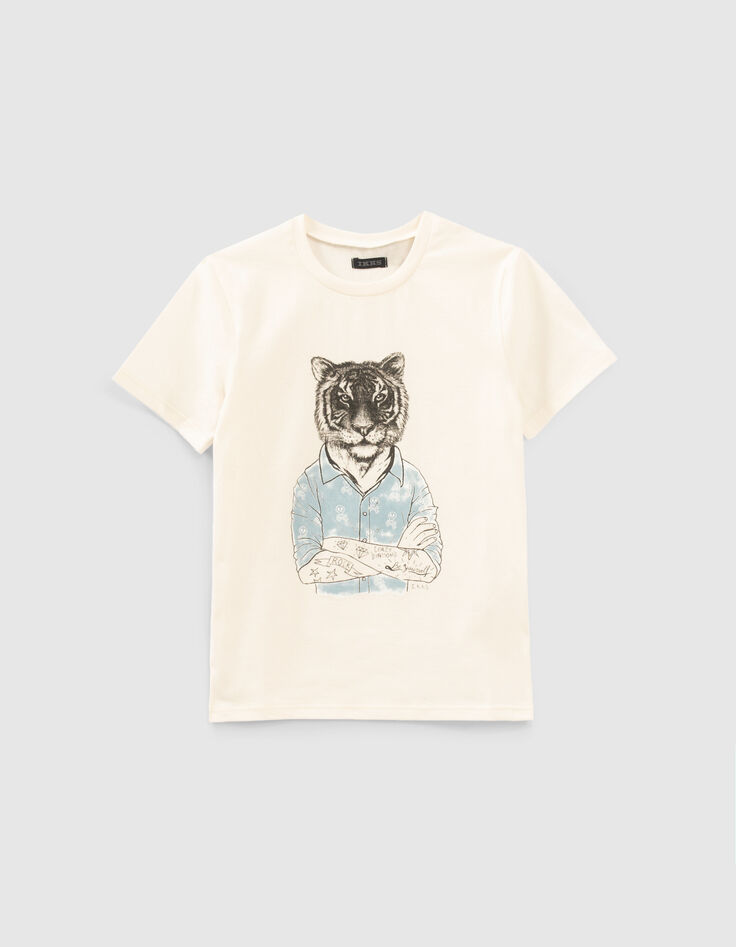 Camiseta crudo tigre tatuado niño-1
