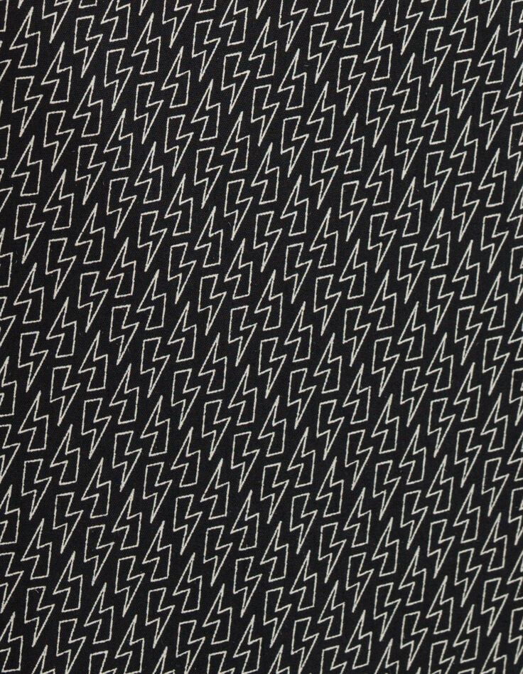 Men’s black mastic lightning print SLIM shirt-5 Men’s black mastic lightning print SLIM shirt-5