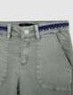 Mädchen-BATTLE-Jeans mit besticktem Zierband in Khaki-2