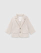 Beige gestreept blazer babyjongens-1