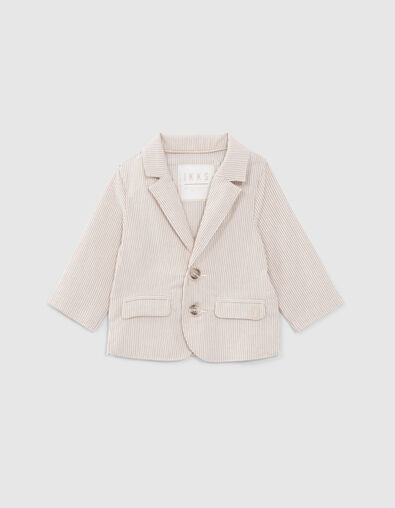 Veste de costume beige rayée bébé garçon - IKKS