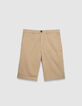 Bermuda CHINO STRAIGHT sable Homme-5