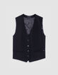 Gilet sans manches noir maille Milano Femme-8