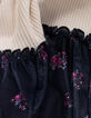 Vestido bimaterial crudo tul ramos niña-8