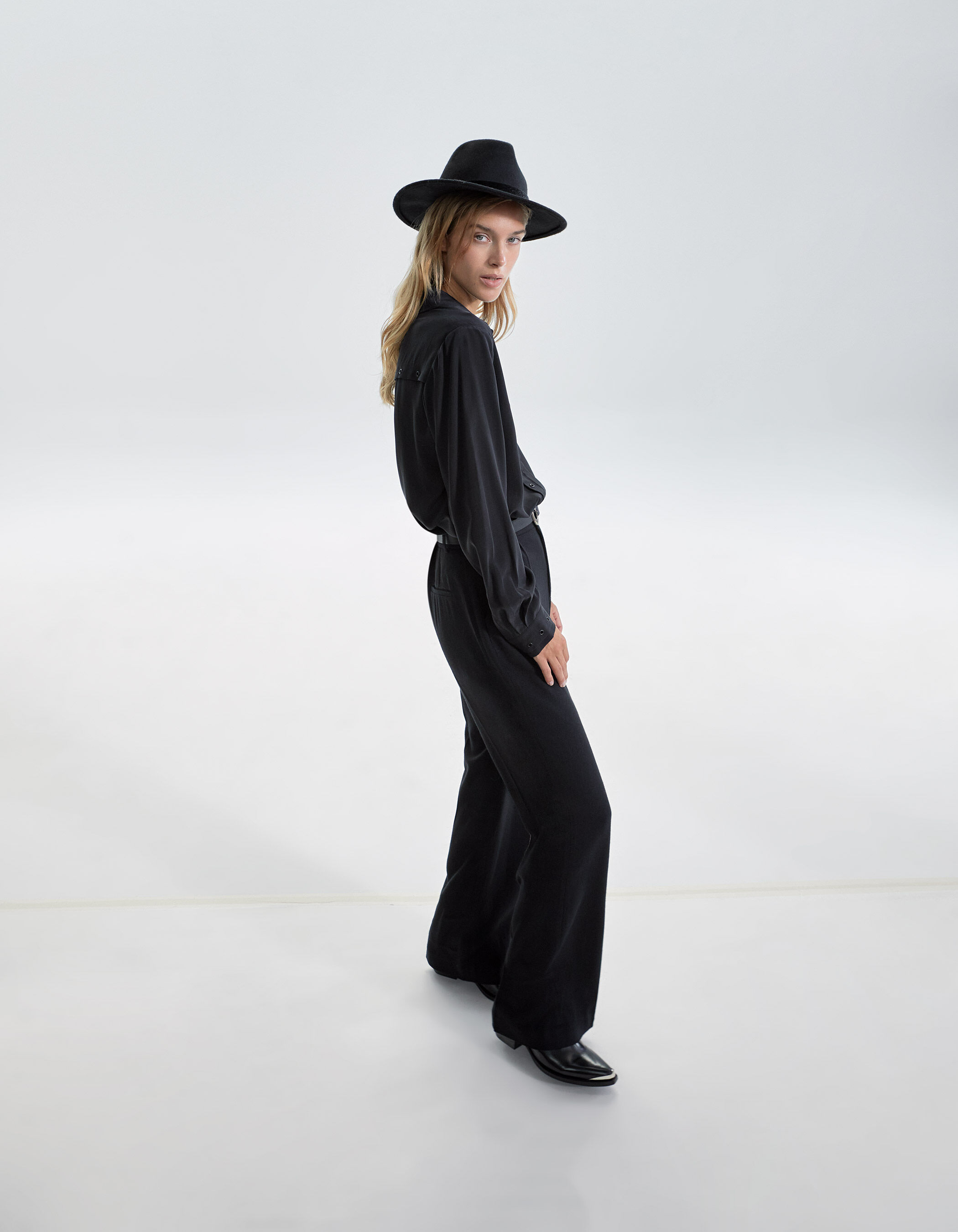 Pantalon noir hotsell ikks femme
