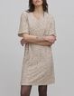 Sequin-embroidered champagne dress for women-2
