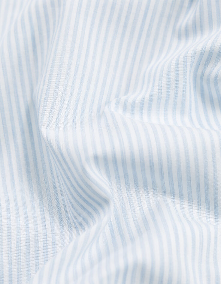 Men&rsquo;s sky SLIM shirt with watercolour stripes-7