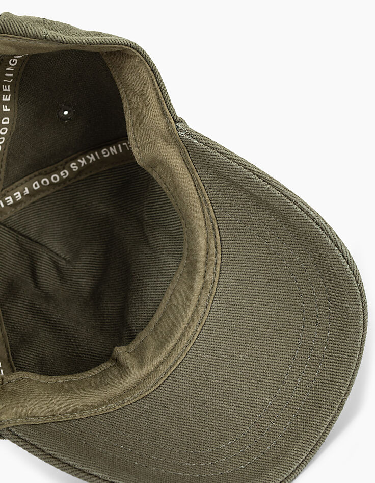 Girls’ bronze embroidered K patch cap-4