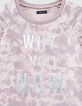Lichtpaarse sweater tie and dye-print met tekst meisjes-3