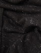 Women's black silver lurex tee-shirt with eyelet and stud-9