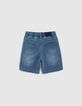 Boys’ comfy denim Bermuda shorts with elasticated waist-4