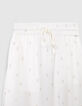 Lange gebroken witte rok gouden borduursels meisjes-3