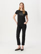 Tee-shirt manches courtes gris message-1