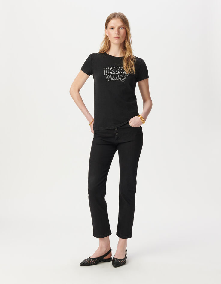 Tee-shirt manches courtes gris message-1 Tee-shirt manches courtes gris message-1