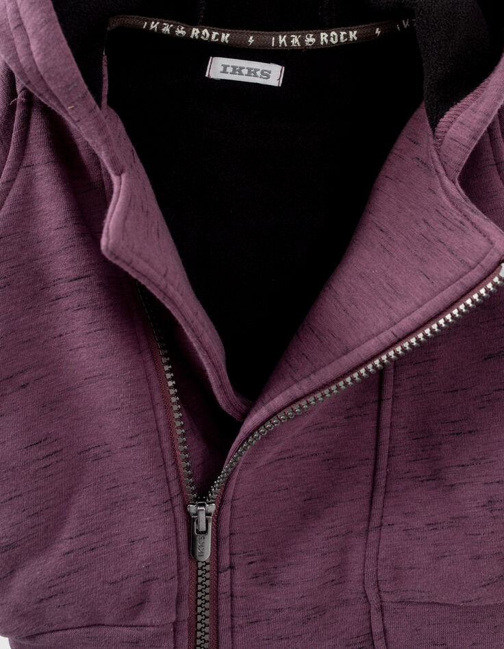 Dark purple vest bikerstijl babyjongens -2